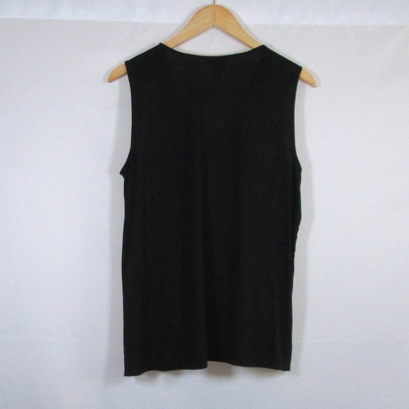 Worthington Womens Black Sequin Dress Tank Top Size L Pre-owned Great Co… - Picture 2 of 4